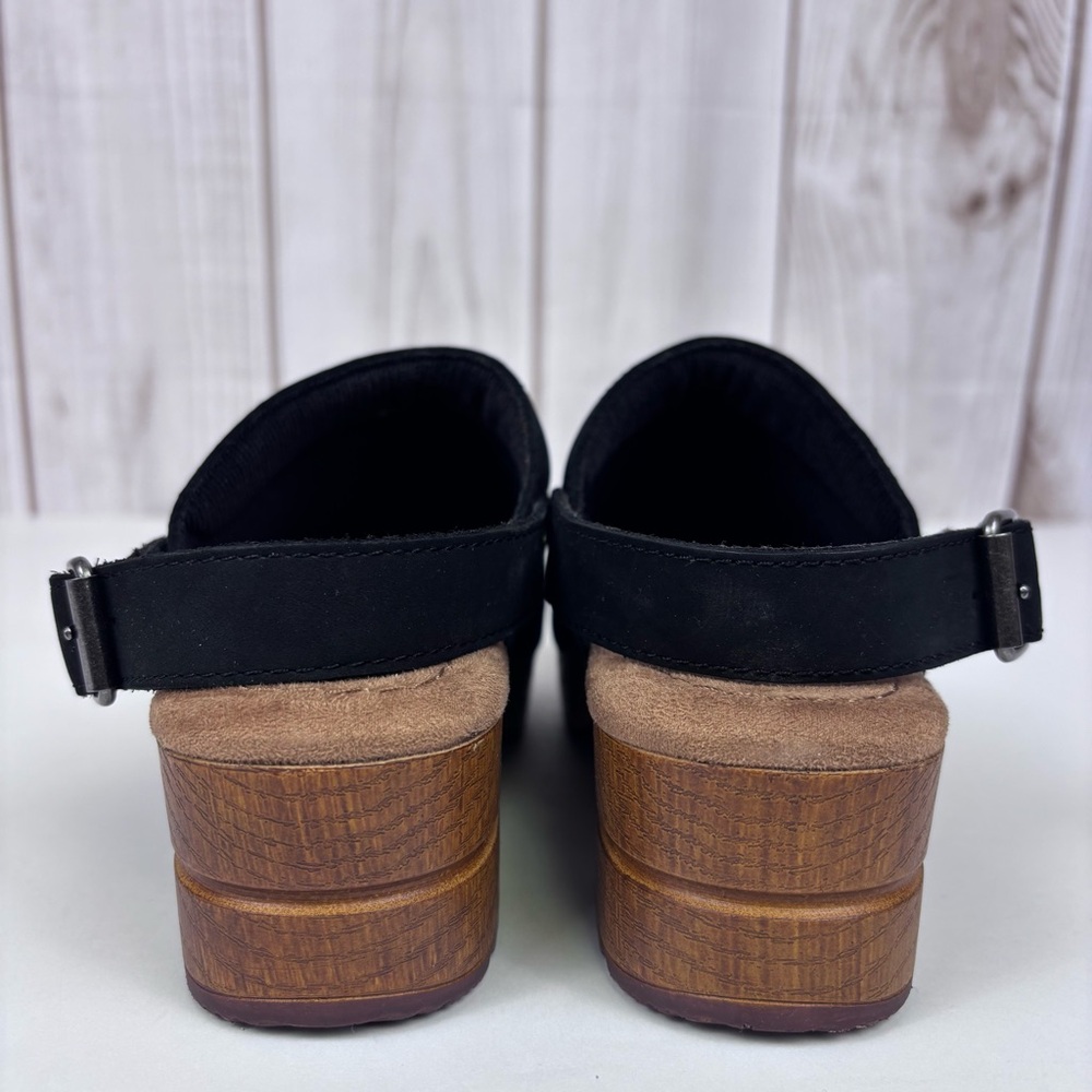 White Mountain Being Leather Platform Slingback Clogs Mules Adjustable Strap 7.5 - Picture 8 of 16